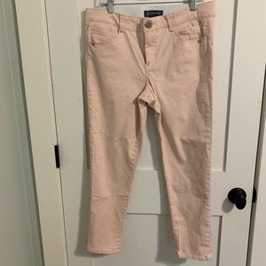Democracy pink cropped jeggings slimming